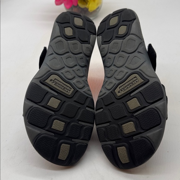 Merrell Black Leather Slip On Sandals Size 9 - Picture 5 of 7